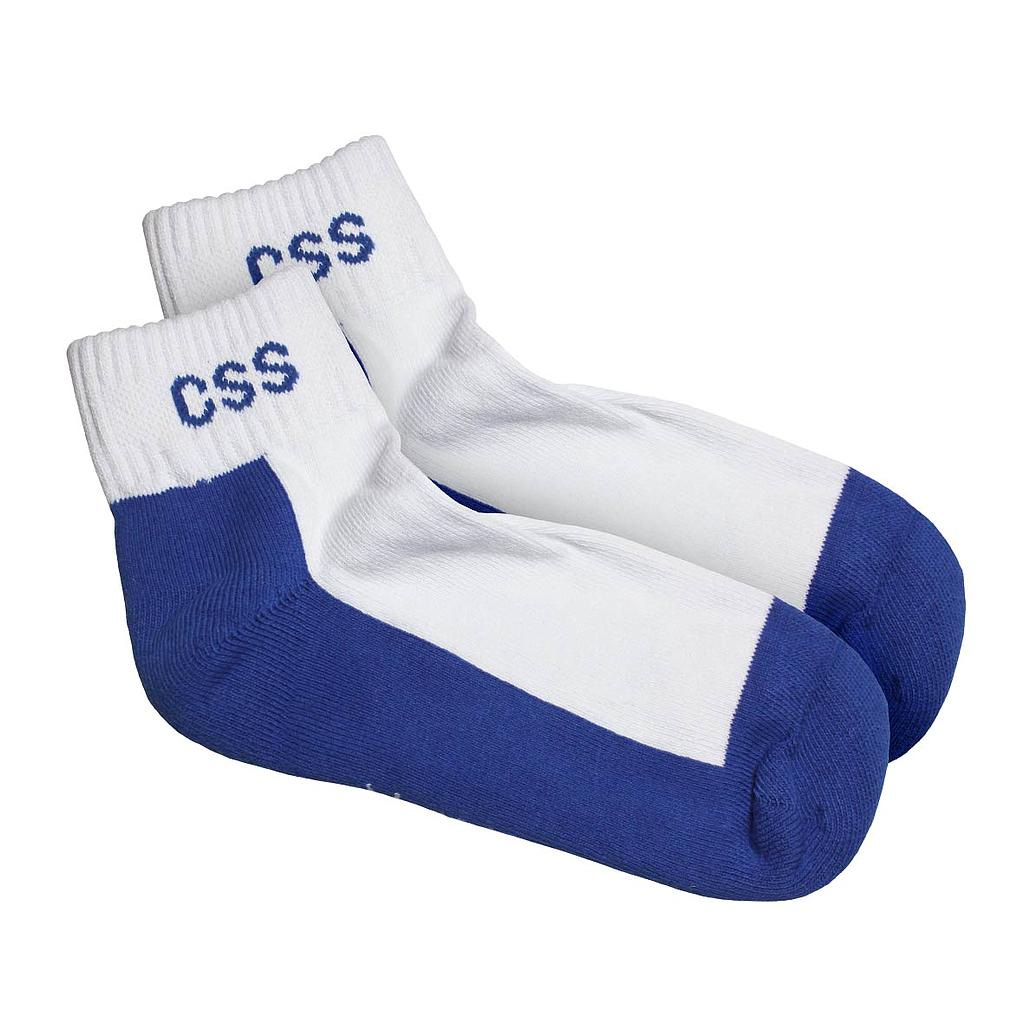 CMS Sock School Ankle White/Royal