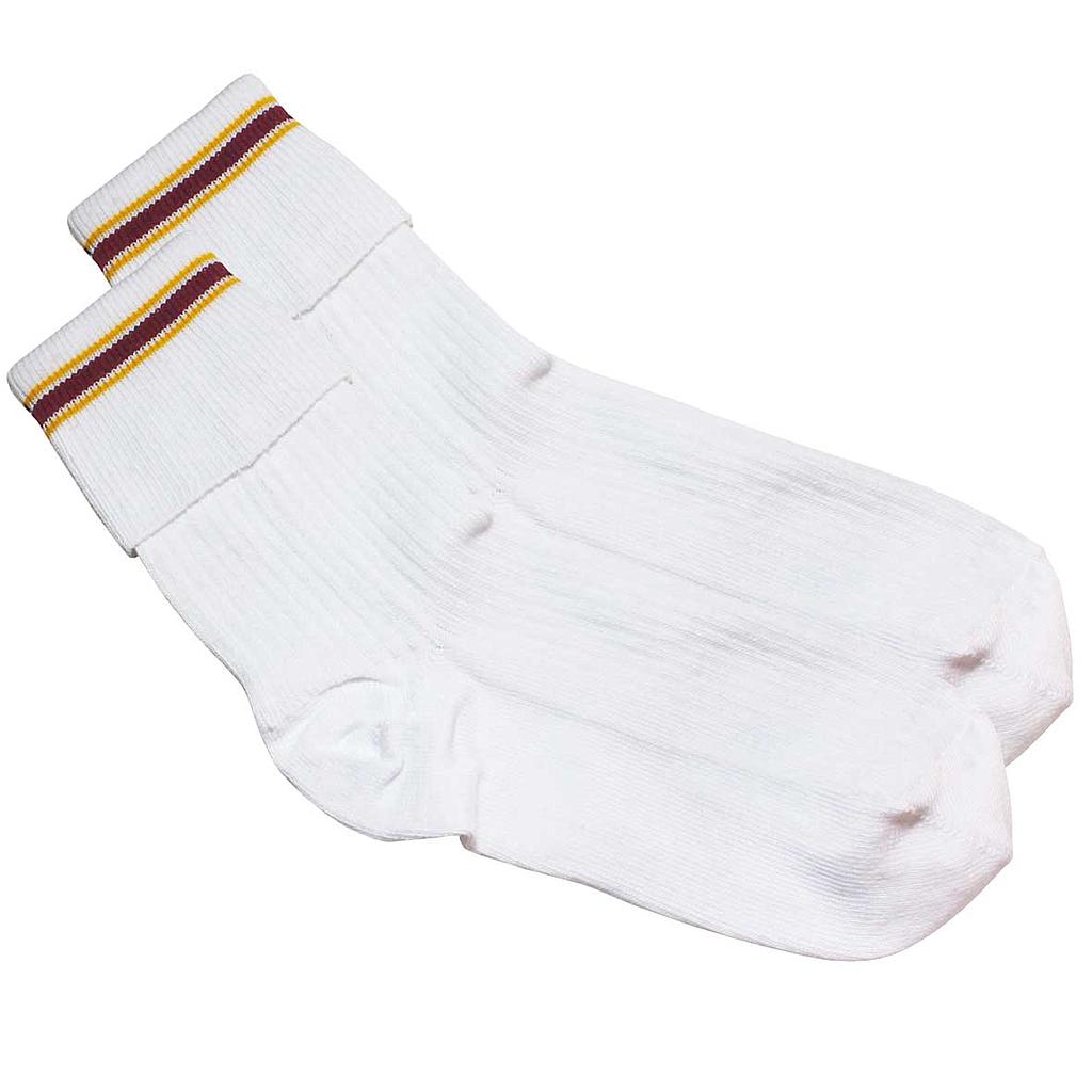 FCC Sock Girls White 1pk