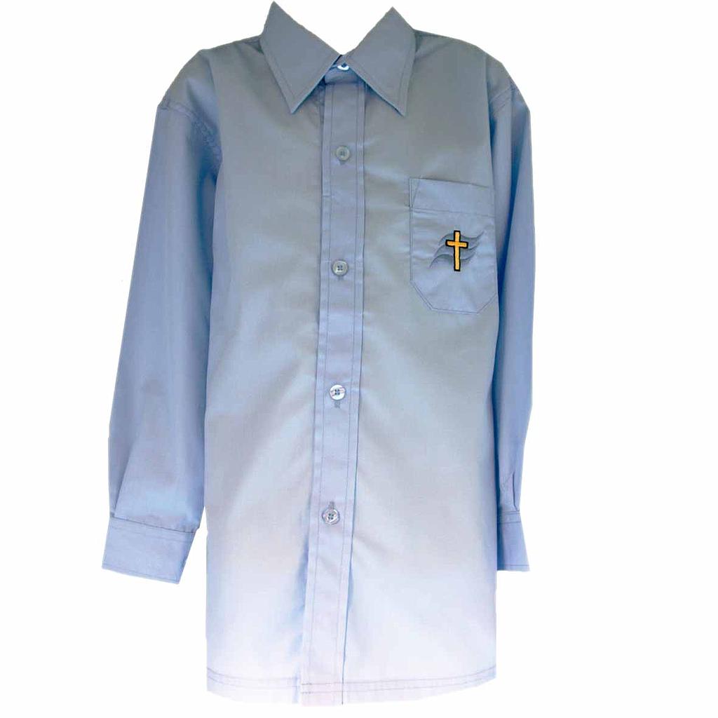 SAC Boys L/S Blue Shirt K-10 (D)