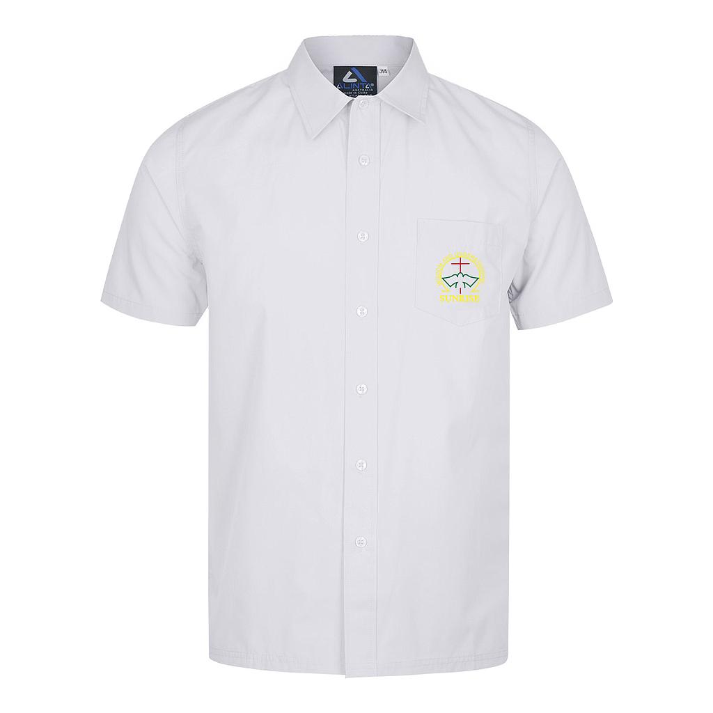 SCM Shirt SS Flat Collar White 7-10