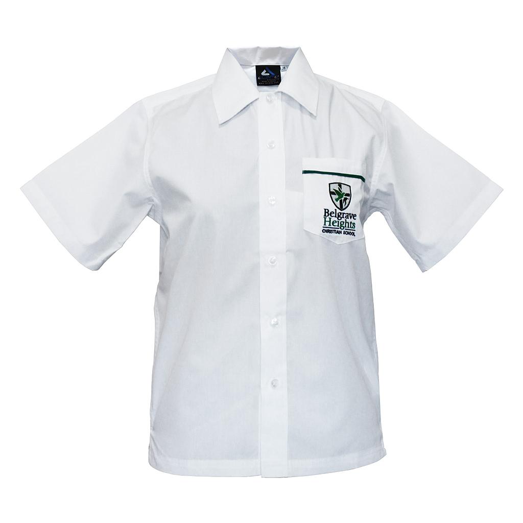 BHC Shirt S/S Flat Collar White P-12