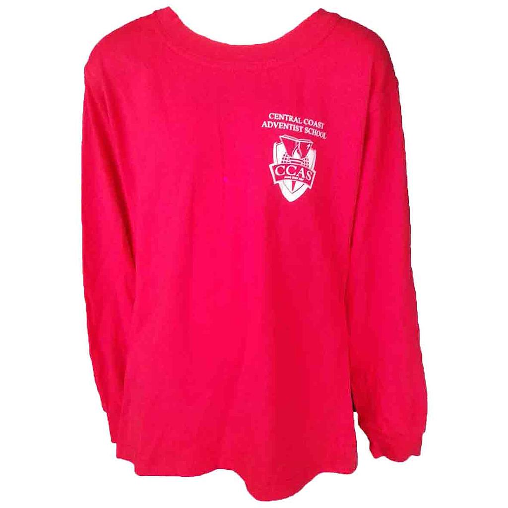 CCA T-Shirt L/S Red Prep