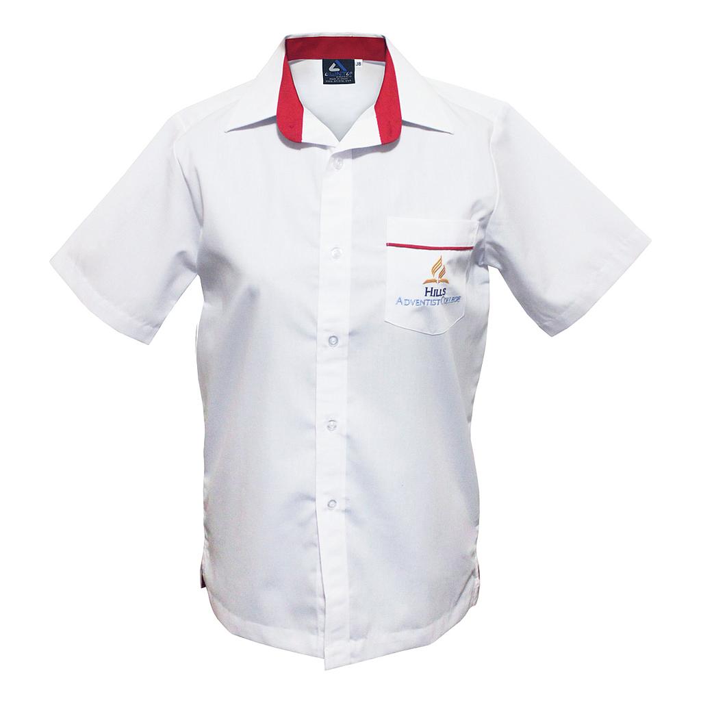 HAC Shirt SS Boys White/Red PC 5-8