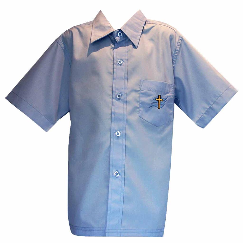 SAC Boys S/S Blue Shirt K-10 (D)