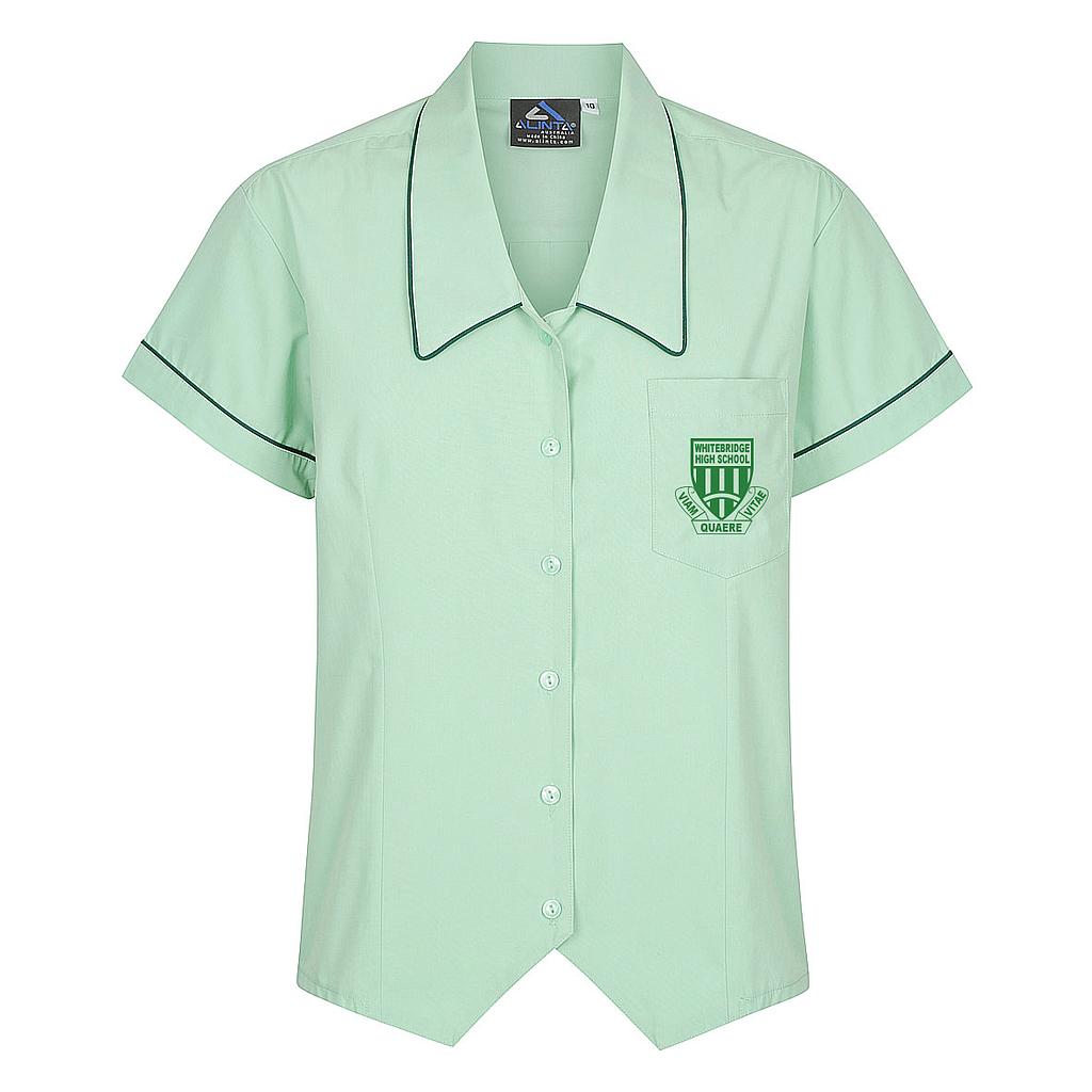 WBH Blouse S/S Green 7-10