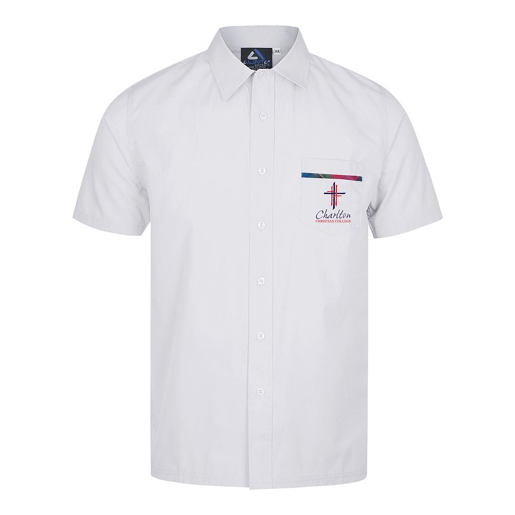 CCC Shirt S/S Flat Collar White 9-12
