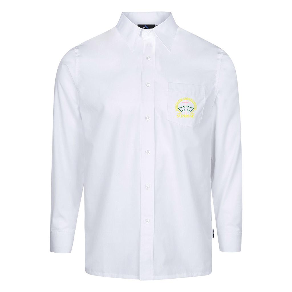 SCM Shirt Boys L/S White 2PC 7-10