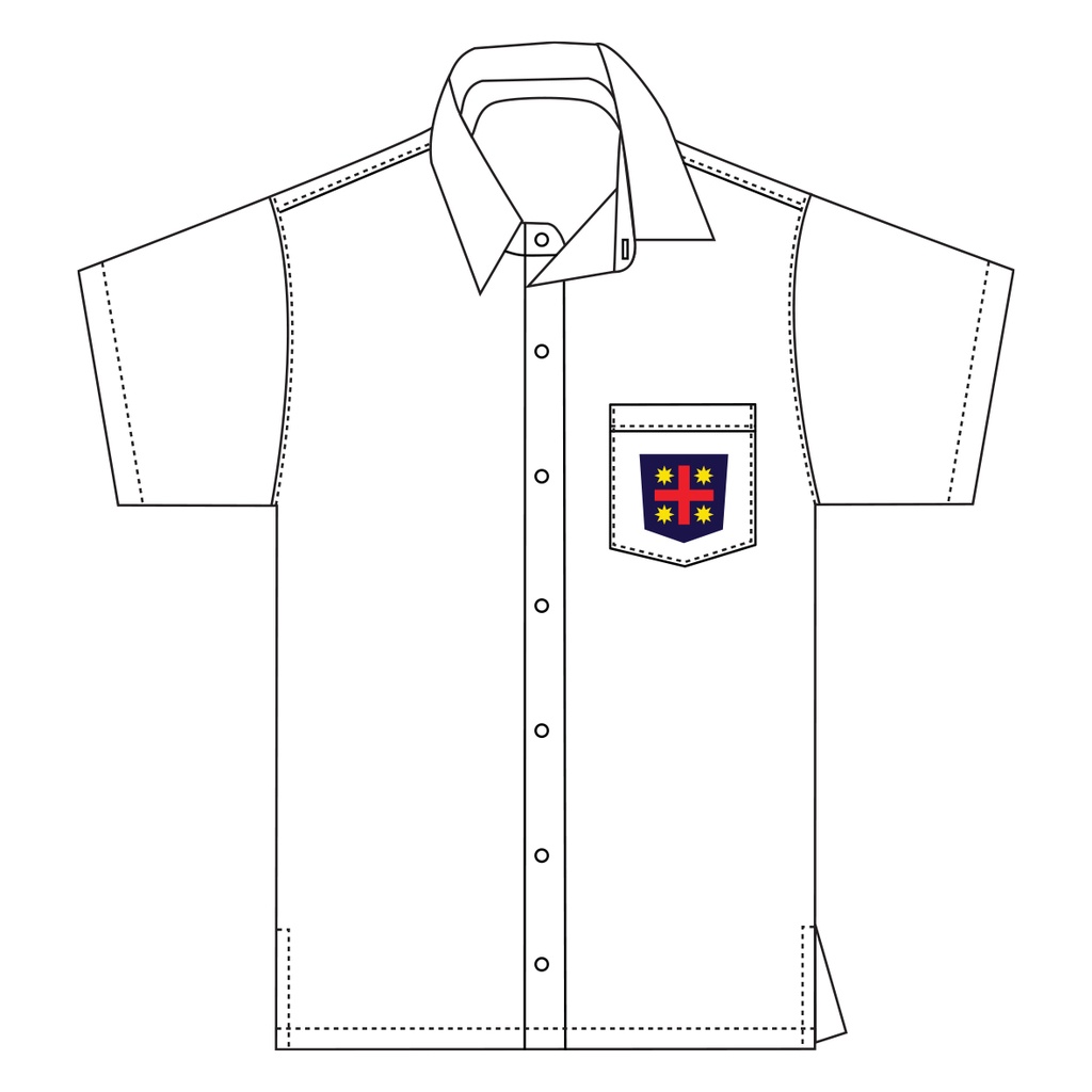 MAG Shirt S/S 2pc Collar White K-12