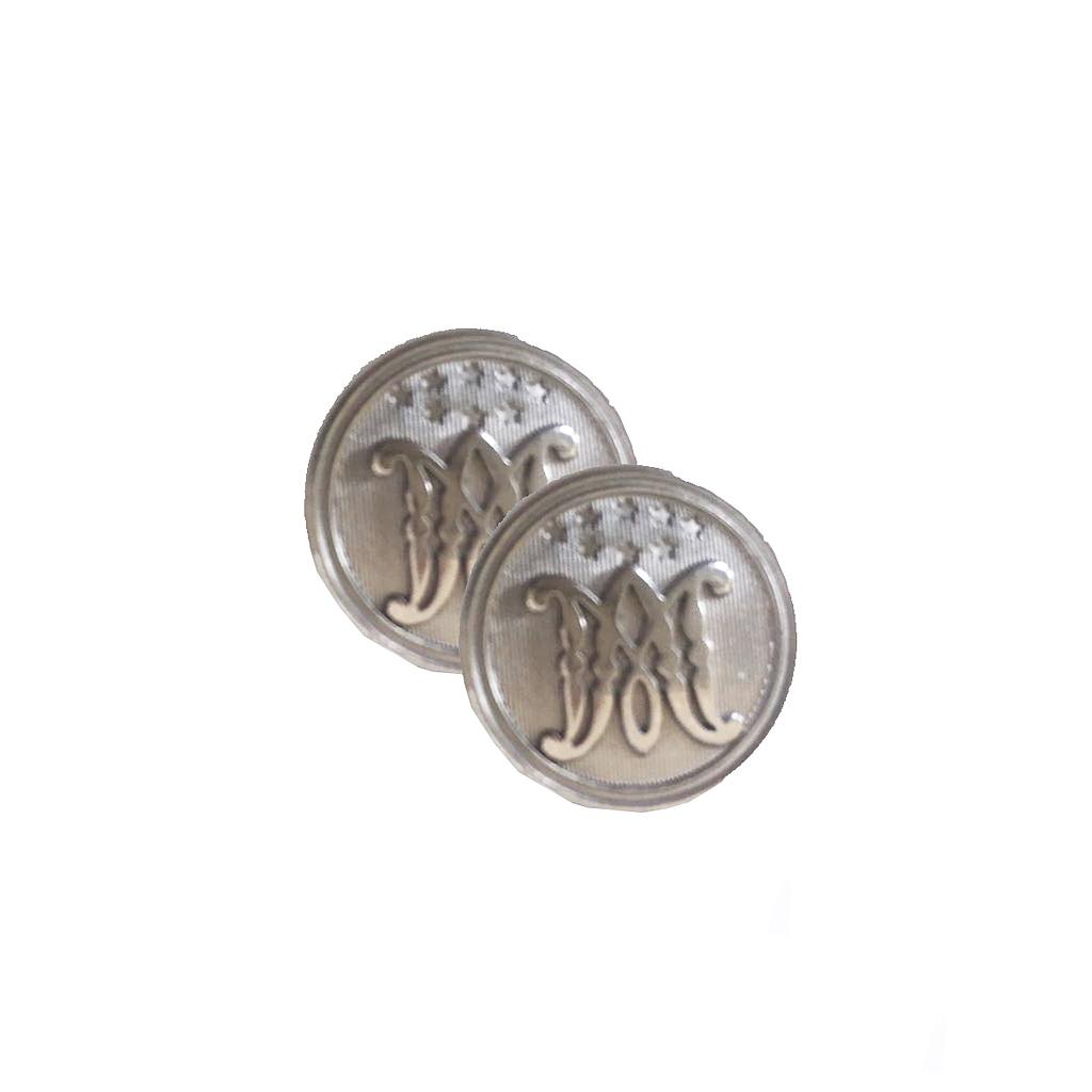 CMC Buttons Blazer Silver 2pcs 4-12