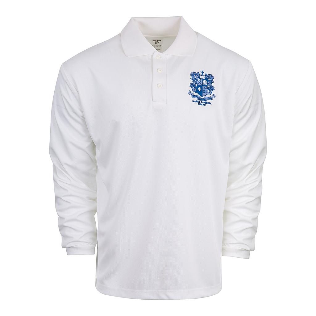 CMC Cricket Polo L/S White (D)