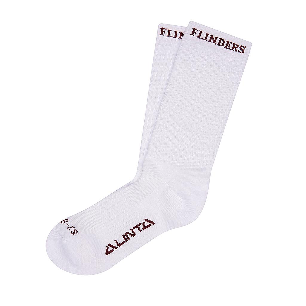 FCC Sock Sport Crew White 1pk P-12