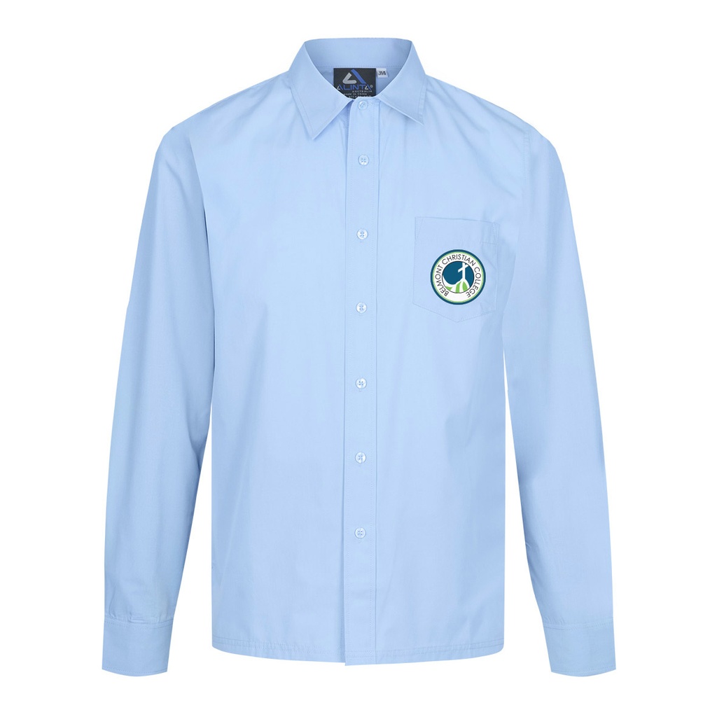 BCC Shirt L/S 2pc Blue K-6