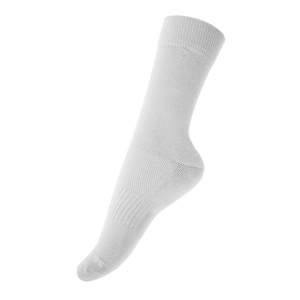 WHA Sock Crew Ribbed White (D)