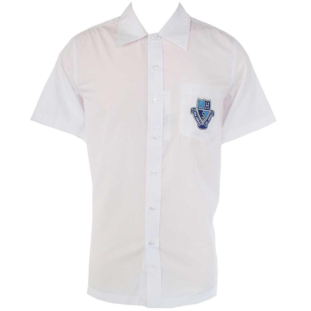 LHS Shirt S/S Flat Collar White 11-12