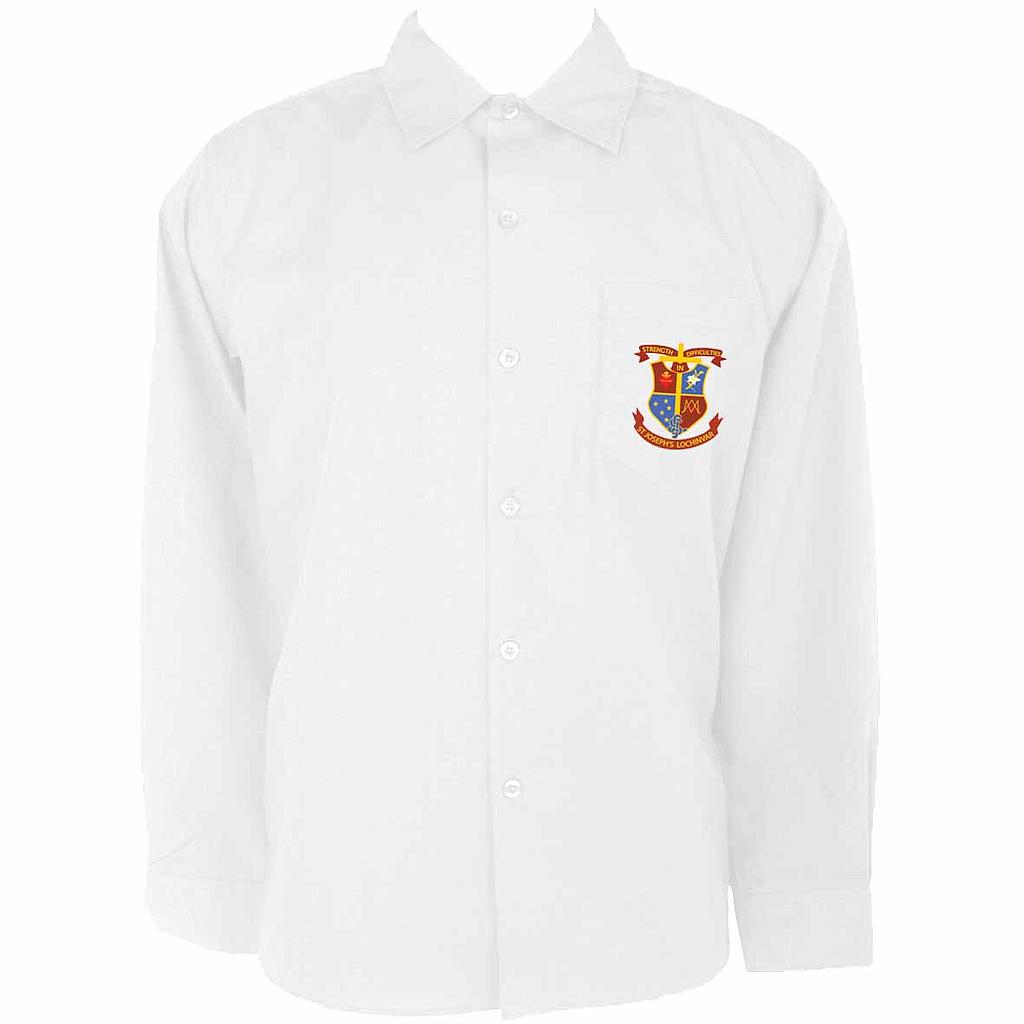LAS Shirt Boys L/S White (SJ) 7-10 (D)