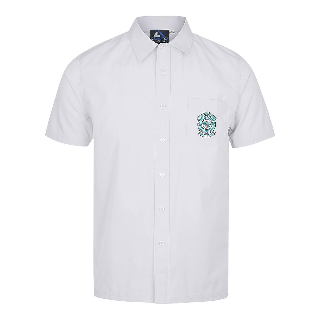 CHS Shirt S/S Flat Collar White 11-12